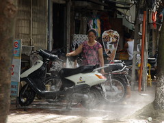 A Motorcycle Shower