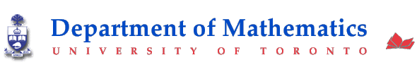 Department of Mathematics, University of Toronto