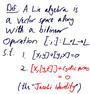 Definition of a Lie Algebra
